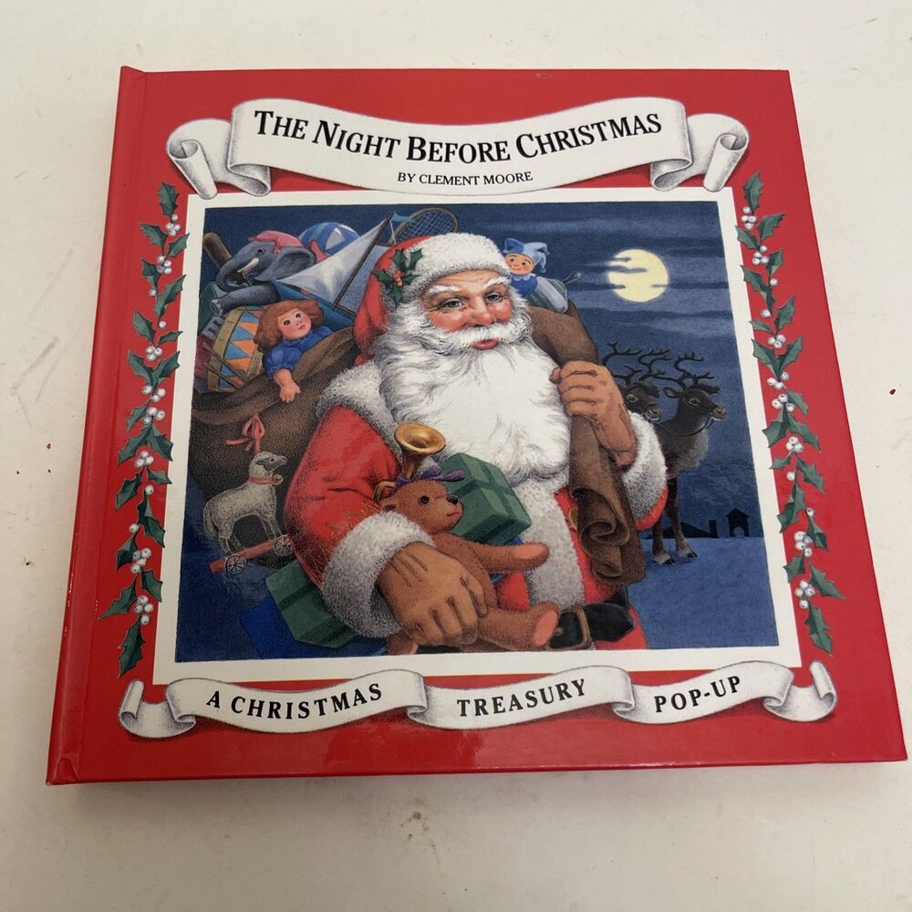 Vintage Pop Up Book The Night Before Christmas Clement Moore 1992 Hard Cover